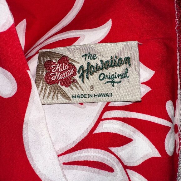 Vtg Hilo Hattie Hawaii Muumuu Beach Dress Womens 8 Red Mumu Floral Hawaiian - Picture 9 of 10